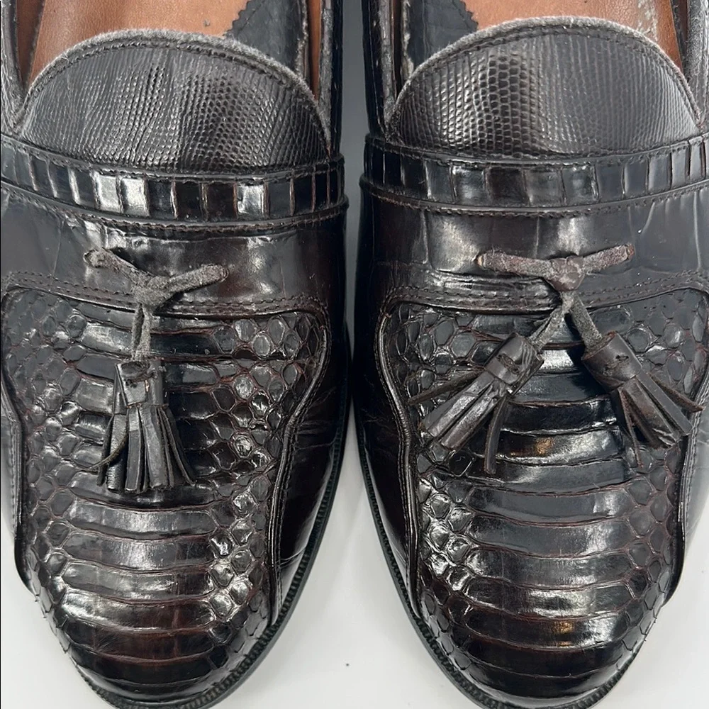 Stacy Adams Brown Leather Loafers Slip-Ons‎ - Picture 7 of 16